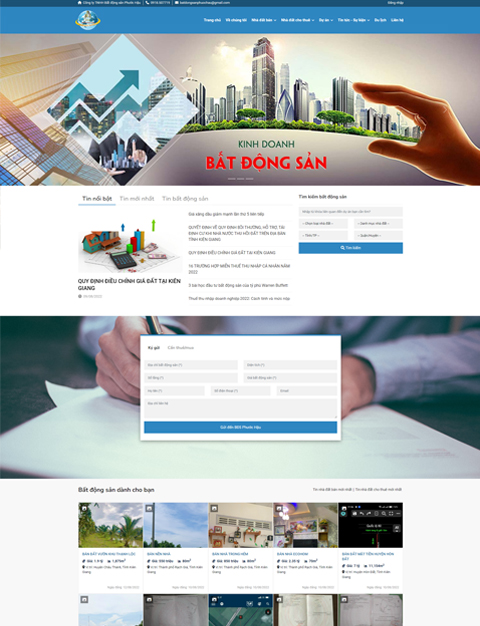 Mẫu Web Bất Động Sản 003