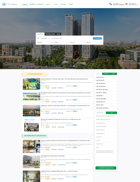 Mẫu Web BĐS Phú Túc
