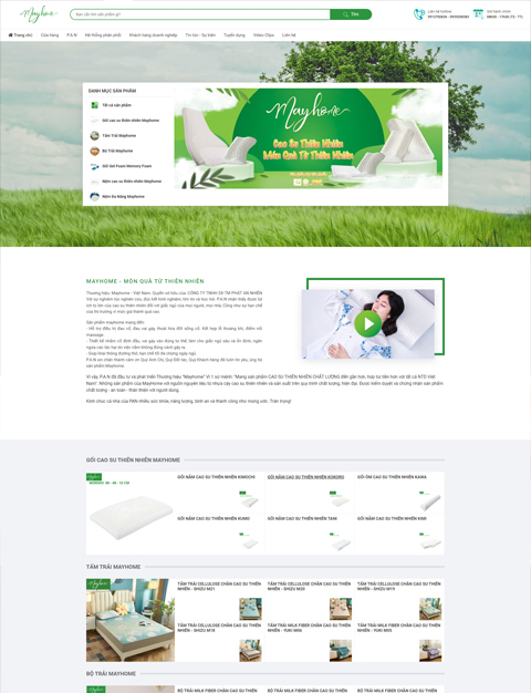 Mẫu Web Gối Mayhome
