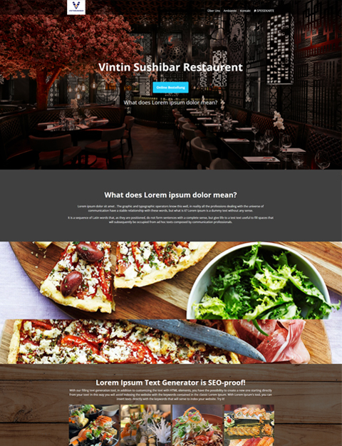 Mẫu Web Nhà Hàng 001